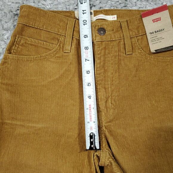 Levi's 94 Baggy Corduroy Brown Straight Leg Loose Pants Y2K 90s Size 24 x 31 - Picture 12 of 12